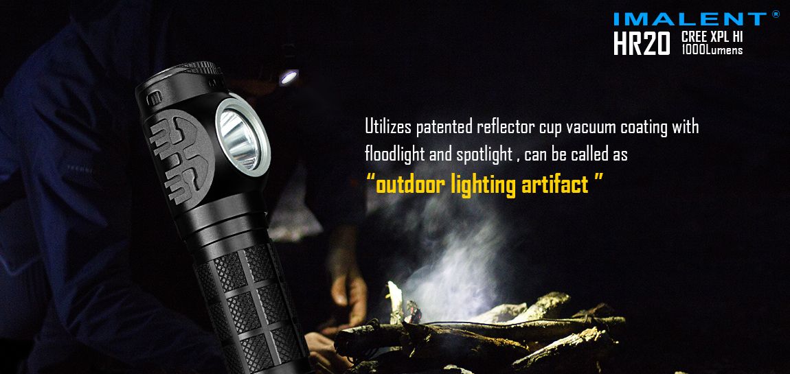 Imalent HR 20 LED Stirnlampe mit CREE XPL HI v3 1000 Lumen 2019