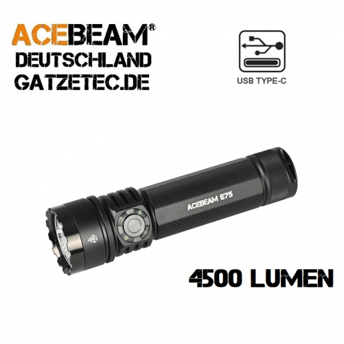 ACEBEAM E75 LED Taschenlampe Ansicht