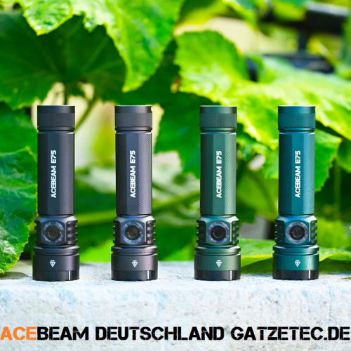 Acebeam E75 in schwarz, grau oder grün