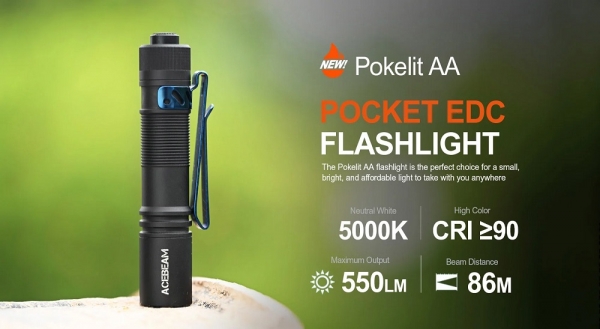 ACEBEAM-Pokelit-AA-LED-Taschenlampe-Gatzetec 86 Meter Reichweite