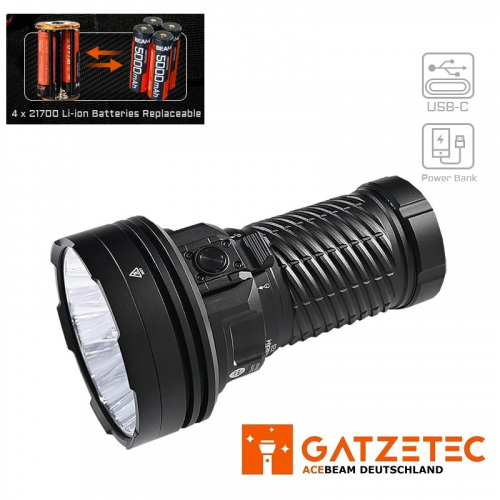 ACEBEAM X25 Powertaschenlampe mit 4 X 21700 ACEBEAM X25 Powertaschenlampe mit 4 X 21700