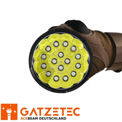 ACEBEAM X25 Powertaschenlampe mit 4 X 21700 ACEBEAM X25 Taschenlampe mit Akkupack 16 LEDs