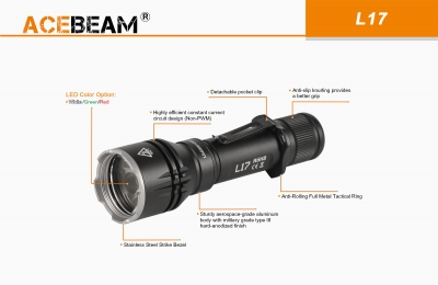 Acebeam L17 tacktische Taschenlampe