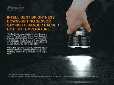 Fenix LR50R Taschenlampe Sensor