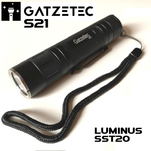 Gatzetec S21 LED Taschenlampe Luminus SST20
