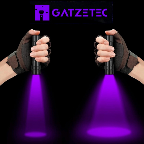 Gatzetec Wf501B Zoom UV LED Taschenlampe 395 nm Schwarzlicht GATZETEC WF501B Zoom UV 395nm LED Taschenlampe beam