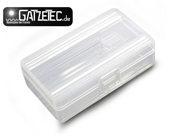 Gatzetec Schutzbox 2 Stück 18650 transparent