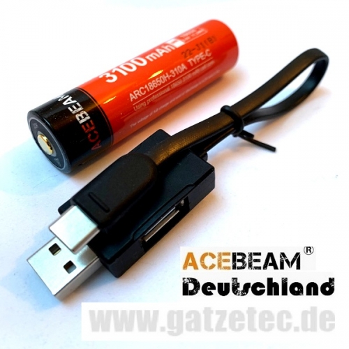 ACEBEAM-18650-3100mAh-USB-C Neu