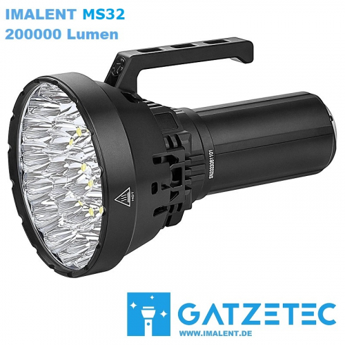 IMALENT-MS32-Taschenlampe 200000 Lumen bei Imalent Deutschland Gatzetec.de